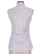 Greg Norman Women's Lavender Print Sleeveless Golf Polo Size M MSP$79-2