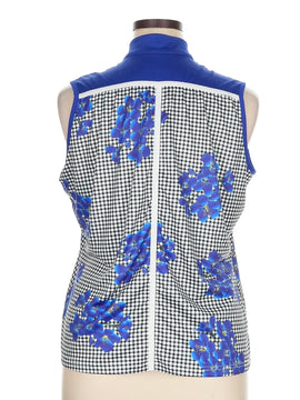 GGBlue Floral over Check Sleeveless Golf Top Size XL - 0