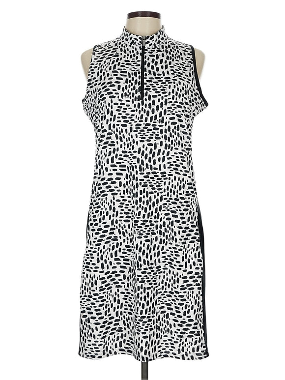 Tail White Label Black & White Print Sleeveless Golf Dress Size L