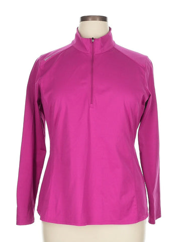 Zero Restriction Magenta Golf Pullover w/ Sleeve Logo Size XL MSP$160