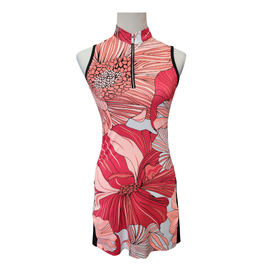 Tail Activewear Pink & Red Floral Sleeveless Golf Dress Size XXS MSP$100