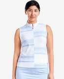 New Nivo Sport Victoria Sleeveless Golf Polo - Gentle Blue Size M MSP$80-1