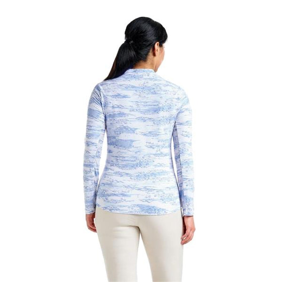 New Nivo Sport Lolita LS Mock Women's Pullover - Gentle Blue Size L MSP$91