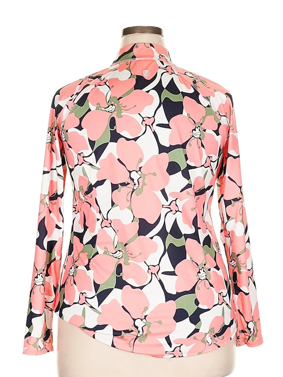 Jofit Peach, White & Black Golf Pullover Size XXL MSP$