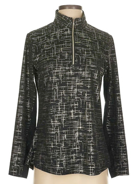 San Soleil Black & Golf Long Sleeve Sun Shirt Size S MSP$100