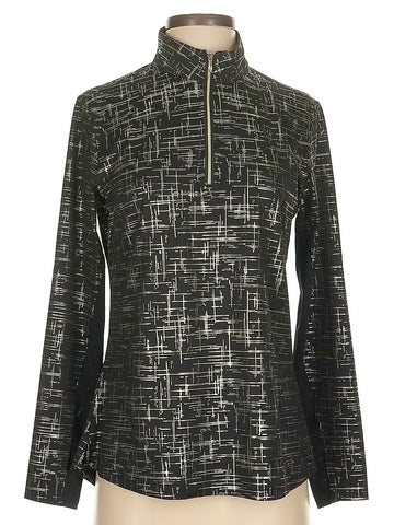 San Soleil Black & Golf Long Sleeve Sun Shirt Size S MSP$100