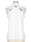 Jamie Sadock White Sleeveless Golf Top Size L MSP$98-2