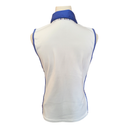 Izod Golf White Sleeveless Polo w/ Blue & Pink Plaid Accents Size M-2