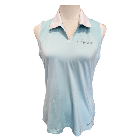 Nike Golf Tour Performance Light Aqua Sleeveless Golf Top Size M