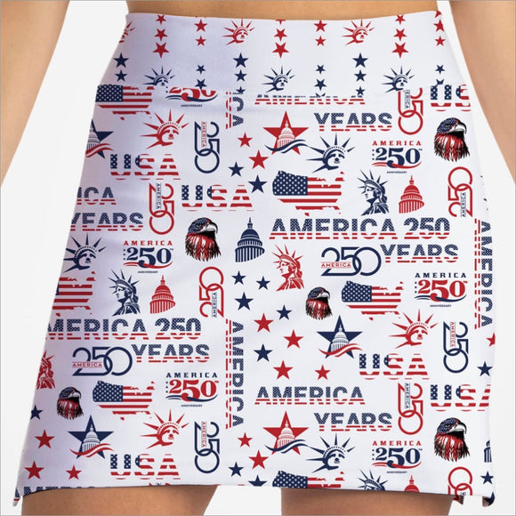 New Skort Obsession USA 250 White Skort