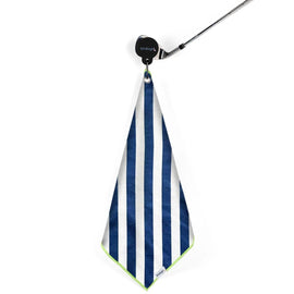 New Birdie Girl Navy Stripe Magnetic Golf Towel