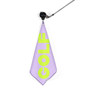 New Birdie Girl Lilac Leopard Magnetic Golf Towel