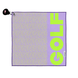 New Birdie Girl Lilac Leopard Magnetic Golf Towel - 0