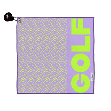 New Birdie Girl Lilac Leopard Magnetic Golf Towel - 0