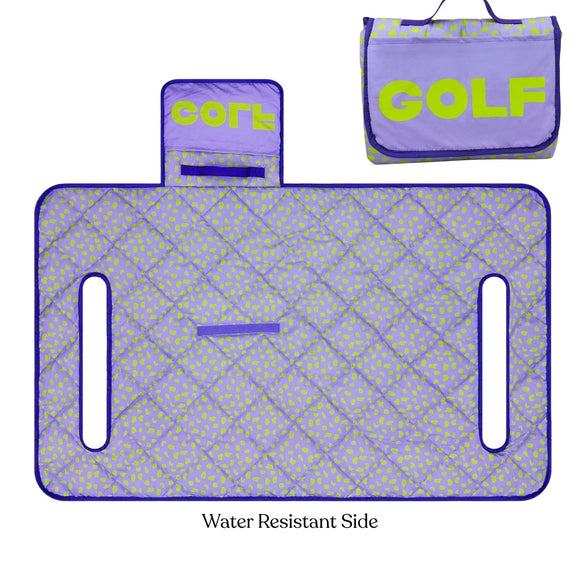 New Birdie Girl Lilac Leopard Reversible Golf Seat Cover