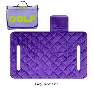 New Birdie Girl Lilac Leopard Reversible Golf Seat Cover - 0