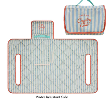 New Birdie Girl Country Club Stripe Reversible Golf Seat Cover