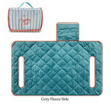 New Birdie Girl Country Club Stripe Reversible Golf Seat Cover - 0