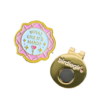 New Birdie Girl "What Like It's Hard" Ball Marker & Hat Clip - 0