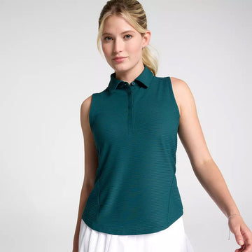 New Calia Women's Renew Sleeveless Golf Polo - Sea Green. MSP$48
