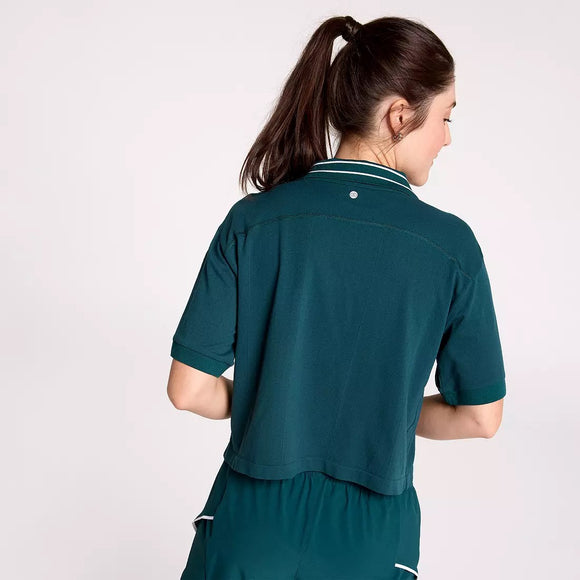 New Calia Women's Seamless Golf Polo - Sea Green MSP$58