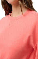 New TravisMathew Women's Cloud Terry Crew - Porcelain Rose Size S-3