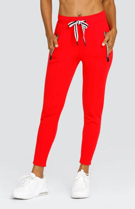 New Tail Activewear Eleanor Dahlia Red Jogger