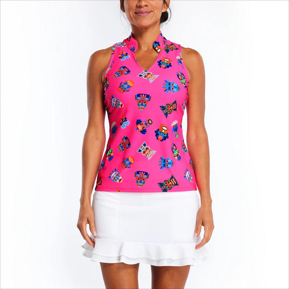 New Tzu Tzu Tribal Tabitha Sleeveless Golf Top Size XL MSP$99