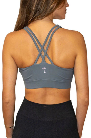 New Golftini Gray Crossover Sports Bra Size XS MSP$48 - 0