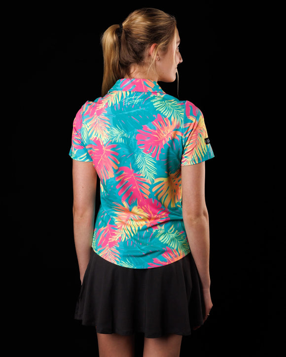 New Sunday Swagger Women's North Shore Short Sleeve Golf Polo