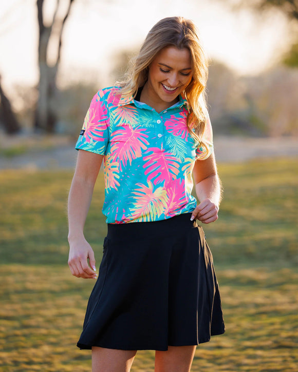 New Sunday Swagger Women's North Shore Short Sleeve Golf Polo