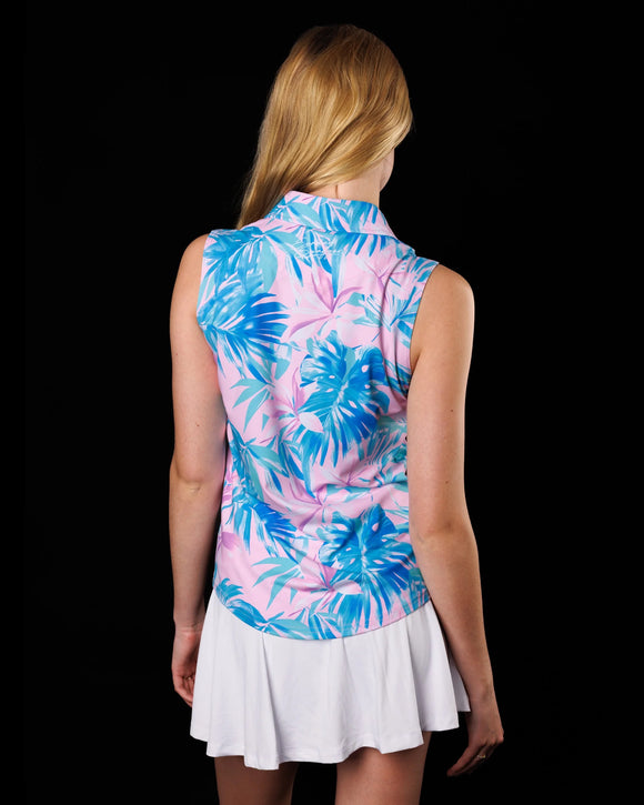 New Sunday Swagger Women's Relaxation Sleeveless Golf Polo