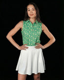 New Sunday Swagger Women's Lime Light Sleeveless Golf Polo-1