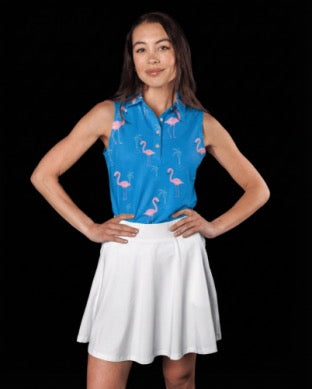 New Sunday Swagger Women's Flock Around Sleeveless Golf Polo