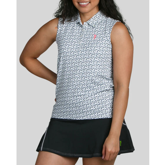 William Murray Martinis And Mowers A-Line Sleeveless Polo - White Size