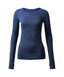 Lululemon Swiftly Tech Long Sleeve Crew Black / Sapphire Blue Size 10-1