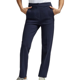 New G/Fore Women's Navy Double Knit Cigarette Leg High Rise Golf Pants Size 2 MSP$175 - 0