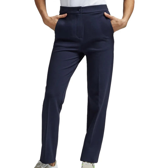 New G/Fore Women's Navy Double Knit Cigarette Leg High Rise Golf Pants Size 2 MSP$175