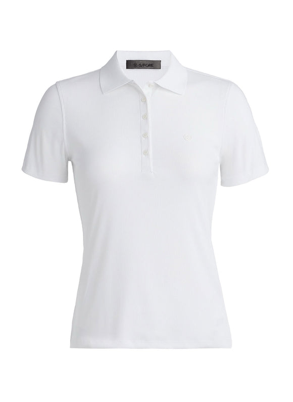 New Women's G/Fore Snow Ribbed Tech Nylon Polo Size L MSP$110
