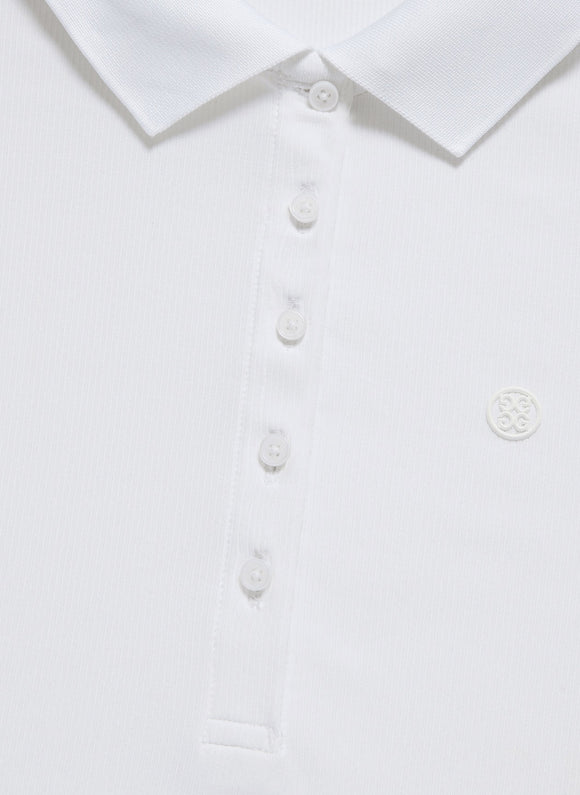 New Women's G/Fore Snow Ribbed Tech Nylon Polo Size L MSP$110