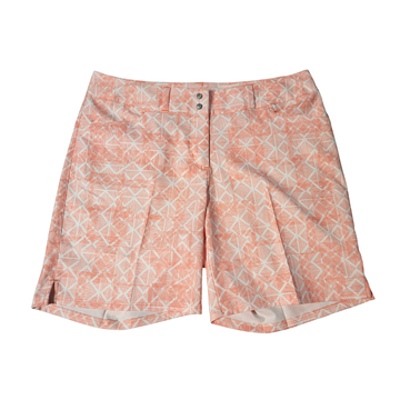 New Adidas Women's Coral Printed Golf Shorts Size 10 MSP$65
