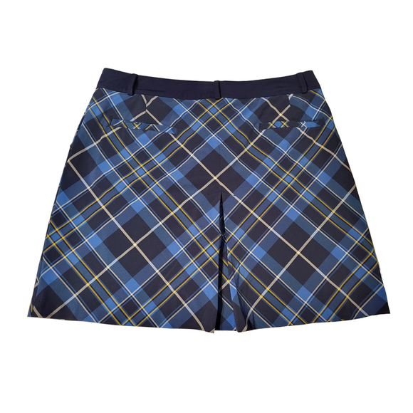 Lady Hagen Blue & Navy Plaid Golf Skort Size 10