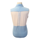 Antigua White & Light Blue Colorblock Sleeveless Golf Polo Size L-2