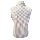 Greg Norman Women's White & Lavender Floral Sleeveless Golf Polo Size L MSp$79-2