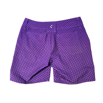 Jofit Purple & Navy Gingham Golf Shorts Size 6 - 0