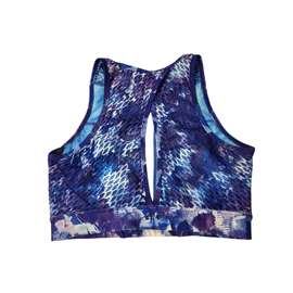 Peloton Purple Blue Moves High Neck Sports Bra Size M - 0
