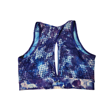 Peloton Purple Blue Moves High Neck Sports Bra Size M - 0
