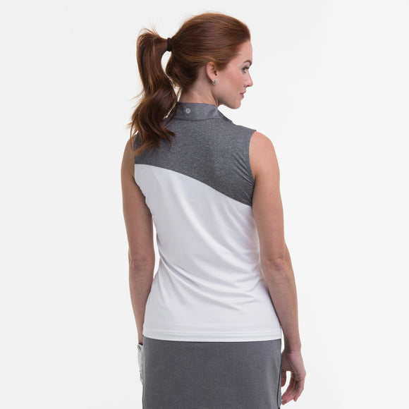 EP NY White & Gray Color Block Sleeveless Golf Top Size XL MSP$84