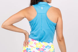 New TJ Sport Neon Blue Racerback Shirt MSP$100 - 0