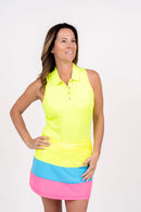 New TJ Sport Neon Yellow Racerback Golf Shirt MSP$85-2